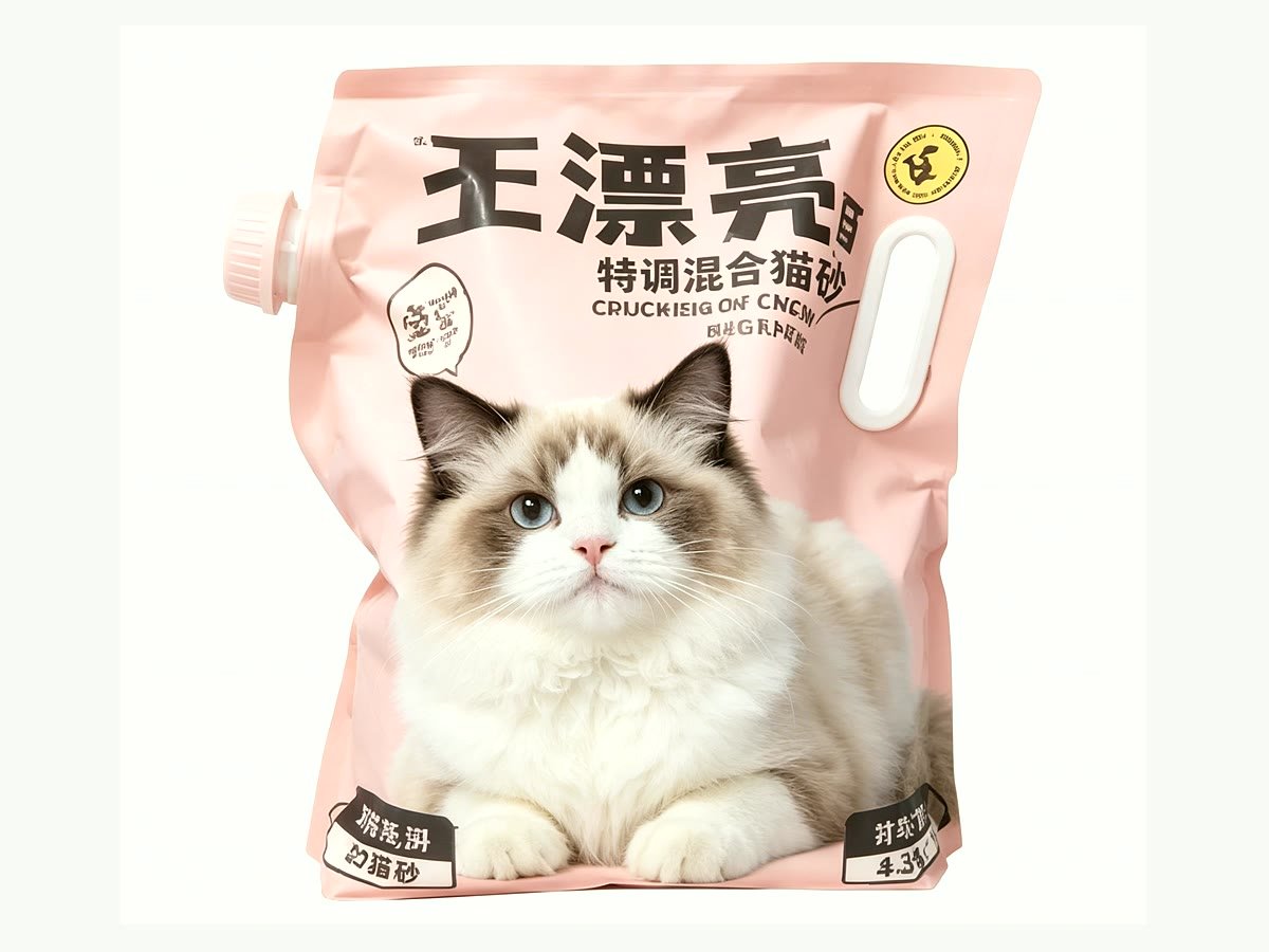 Sample pouch for low dust bentonite cat litter